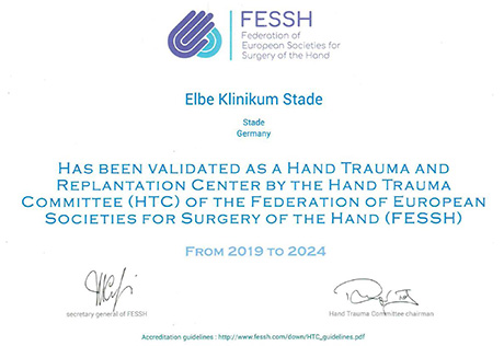 Handtraumazentrum Stade Zertifikat Handtraumazentrum Stade Zertifikat